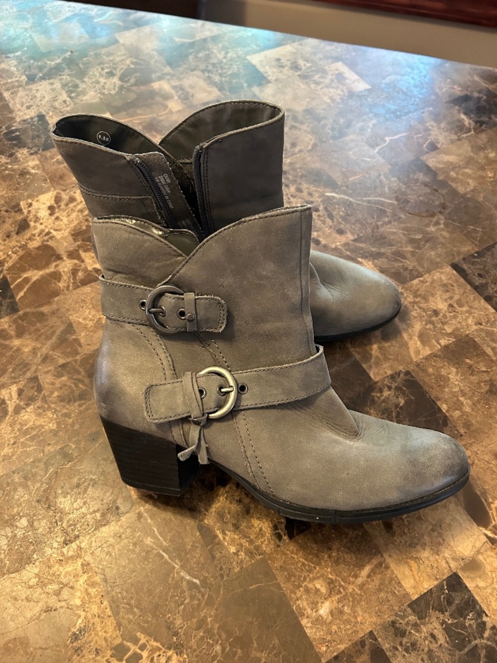 Earth Grey Ankle Boots